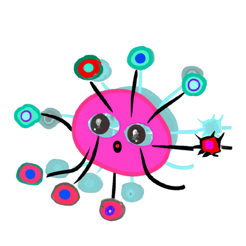 dibujo de una neurona que está empezando a crear conexiones